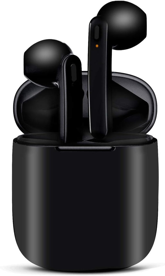 IPX7 Waterproof Bluetooth Earbuds, True Wireless Earbuds, 35H Cyclic Playtime Headphones with Charging Case and Mic for Iphone Android, In-Ear Stereo Earphones Headset for Sport - Black