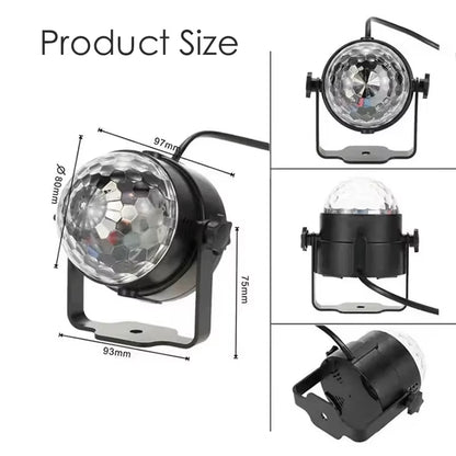 RGB Strobe Stage Night Light for Home KTV Party Club Bar Dance Christmas Gift Lighting Effect Sound-Activated Disco Ball Lamp
