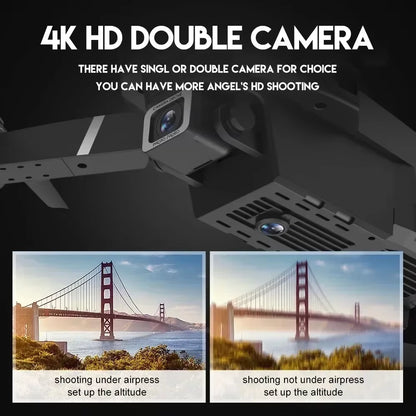 Professional Drone E88 4K Wide-Angle HD 1080P Camera Wifi FPV Height Hold Foldable RC Drone Quadrotor Helicopter Children'S Toys