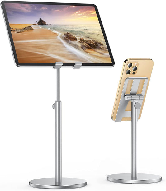 12" Phone Screen Magnifier - Minimalist Style, Compatible with Iphone 12 Series & Ipad Pro (5Th Gen), Height Adjustable, Silver